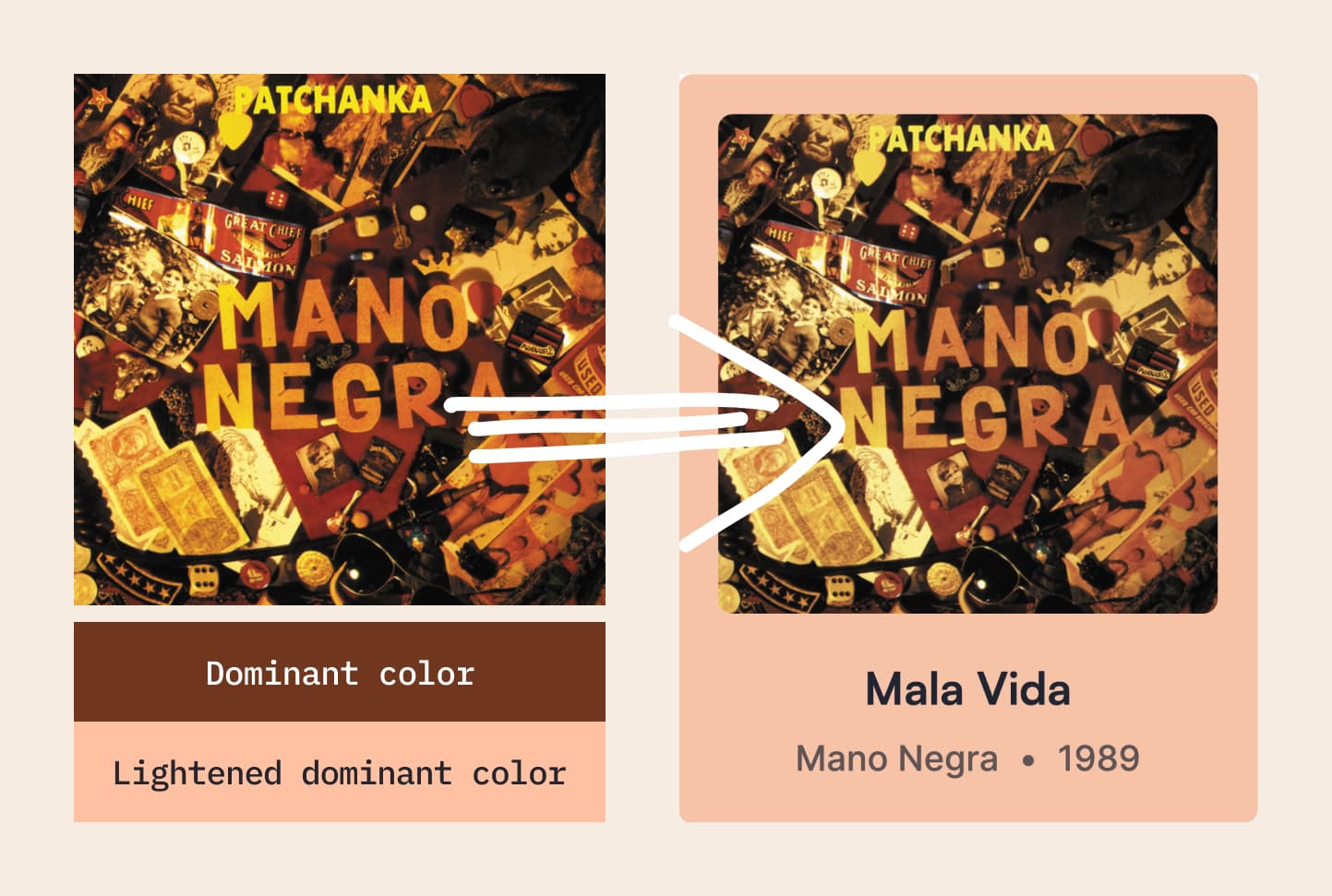 Color grabbing in TGIW and it's use in the UI (right)